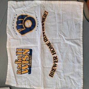 Milwaukee Brewers Home Run hankie Vintage Lot of 2 Baseball Milwaukee,WI